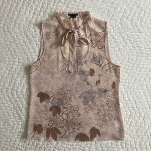 Theory Dory Printed Silk Top